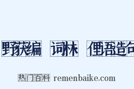 野获编·词林·俚语造句是什么意思的图片